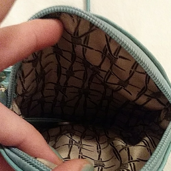 blue floral shoulder bag / clutch bag - Picture 2 of 2